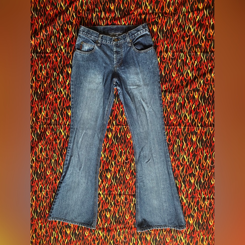 Y2K Low Rise Flared Fadded Jeans by Mudd